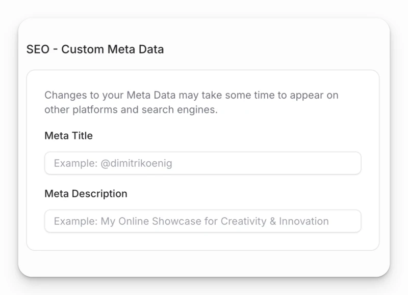 Custom SEO Meta data